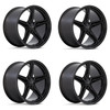 Set 4 19" Foose F175 CF8 19x11 5x4.5 Matte Black Wheels 50mm Rims