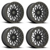 Set 4 Fuel D759 Trigger 17x9 5x5 Matte Black Dark Tint Wheels 17" 1mm Rims