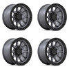 Set 4 Black Rhino Calico 17x8.5 5x4.5 Matte Gunmetal Matte Black Wheels 17" 34mm