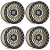 Set 4 Black Rhino Sentinel 17x8.5 8x6.5 Desert Sand W/ Black Ring Wheels 17"