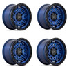 Set 4 Black Rhino Legion 20x10 8x180 Cobalt Blue With Black Lip Wheels 20" -18mm