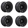 Set 4 Black Rhino Fuji 17x8 5x4.5 Matte Black Wheels 17" 38mm Rims