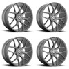 Set 4 Asanti Black ABL-27 Dynasty 22x10.5 5x130 Titanium Brushed Wheels 22" 25mm