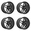 Set 4 Cray Panthera 19x10.5 5x4.75 Semi Gloss Black Wheels 19" 68mm Rims