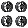 Set 4 Niche M272 Novara 20x10.5 5x4.5 Matte Black Wheels 20" 20mm Rims