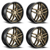 Set 4 Niche  M195 Methos 20x10.5 5x112 Bronze Black Bead Ring Wheels 20" 40mm