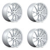 Set 4 Niche M273 Novara 20x10.5 5x4.5 Silver Wheels 20" 20mm Rims