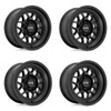 Set 4 KMC KM725 Terra 17x8.5 6x120 Satin Black Wheels 17" 0mm Rims