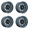 Set 4 KMC KM725 Terra 20x9 5x5 Metallic Blue Wheels 20" -12mm Rims
