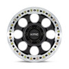 KMC KM237 Riot Beadlock 17x9 5x5.0 Satin Black Machined Ring Wheel 17" -12mm