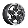 22" Foose 1PC F171 Merlot 22x10.5 5x5 Gloss Black Machined Wheel 6mm Rim