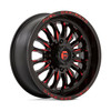 Fuel UTV D822 Arc Utv 18x7 4x156 Gloss Black Milled Red Wheel 18" 13mm Rim
