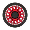 Set 4 Black Rhino Powersports Parker Beadlock 14x7 4x137 Red Black Wheels 14"