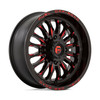 20" Fuel UTV D822 Arc UTV 20x7 4x156 Gloss Black Milled Red Wheel 13mm Rim