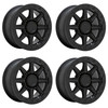 Set 4 Black Rhino Powersports Webb Utv Beadlock 15x7 4x110 Black Wheels 15" 36mm