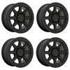 Set 4 Black Rhino Powersports Webb Utv 15x7 4x110 Matte Black Wheels 15" 51mm