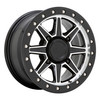 Set 4 Black Rhino Powersports Webb UTV 14x7 4x110 Black Machined Wheels 14" 51mm