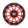 Set 4 XD XD865 Phoenix 20x9 6x135 Candy Red Milled With Black Lip Wheels 20" 0mm