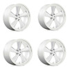 Set 4 US Mag U135 TS 22x10.5 5x5 Polished Wheels 22" 0mm Rims