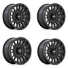 Set 4 KMC Powersports KS138 Impact Utv 15x10 4x156 Satin Black Wheels 15" 0mm