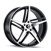 Set 4 17" Kraze Milano 17x8 Black Machined 5x4.5 Wheels 38mm Truck Suv Rims