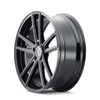 18" Kraze Lusso 18x8 Gloss Black 5x112 Wheel 40mm Performance Rim