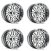 Set 4 20" American Truxx Blade 20x10 Chrome 5x5 5x5.5 Wheels -24mm Lifted Rims