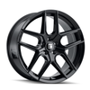 20" Touren TR79 20x9 Gloss Black 5x5 Wheel 35mm For Jeep Truck Rim