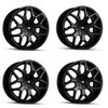 Set 4 22" Mazzi Profile 22x9.5 Matte Black 6x135 6x5.5 Wheels 30mm Truck Rims