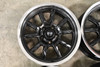 Set 4 17" Ridler 650 17x8 Matte Black Polished Lip 5x4.5 Wheel 0mm For Ford Jeep