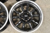 Set 4 17" Ridler 650 17x8 Matte Black Polished Lip 5x4.5 Wheel 0mm For Ford Jeep