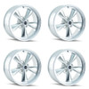 Set 4 17" Ridler 675 17x7 Polished 5x4.75 Wheels 0mm Rims