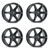 Set 4 24" Mazzi Stilts 24x9.5 Matte Black 6x135 6x5.5 Wheels 30mm Truck Suv Rims