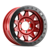 Set 4 17 Dirty Life Roadkill Race 17x9 Crimson Candy Red Beadlock 5x5 -14mm Rims