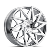 22" Mazzi Big Easy 22x9.5 Chrome 5x5 5x5.5 Wheel 18mm For Jeep Dodge Truck Rim