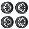 Set 4 18" Ridler 607 18x9.5 Matte Black 5x4.75 Wheels 6mm Rims