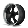 Set 4 18" Ridler 695 18x8 Matte Black Machined Lip 5x5 Wheels 0mm For Jeep Chevy