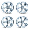 Set 4 18" Ridler 695 18x8 Chrome 5x4.75 Wheels 0mm Rims