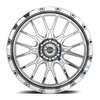 24" Worx Forged WF818P 24x14 6x5.5 High Luster Full Polished Lip Logo -76mm Rim
