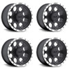 Set 4 16" Mickey Thompson Classic Baja Lock matte black with machined beadlock style lip 16x8 Wheels 8x6.50 -12mm