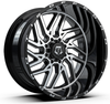 Set 4 20" TIS 544MB Gloss Black Machined Face 20x10 Wheels 8x6.5 -25mm Rims