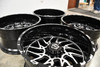 Set 4 20" TIS 544MB Gloss Black Machined Face 20x10 Wheels 8x6.5 -25mm Rims