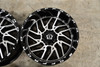 Set 4 20" TIS 544MB Gloss Black Machined Face 20x10 Wheels 8x6.5 -25mm Rims