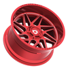 Set 4 22" Gear Off Road 761RM gloss red w/milled accents & lip logo 22x12 Wheels 8x170 -44mm