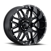 20" Ultra 203BM Hunter 20x10 5x5 Gloss Black CNC Milled Accents Wheel -25mm Rim