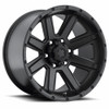 16" Ultra 195SB Crusher 16x8 6x5.5 Satin Black & Satin Clear Coat Wheel 10mm Rim