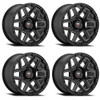 Set 4 20" Mamba 595MB M23 gloss black with ball cut spoke accents 20x9 Wheels 6x5.50 +12mm