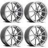 Set 4 18" Advanti Racing 80S Hybris 18x8 Silver Machined Wheels 5x115 Rims +35mm