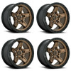 Set 4 Fuel D699 Kicker 17x9 5x5 Bronze Black Bead Ring Wheels 17" -12mm
