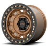 Set 4 KMC KM236 Tank Beadlock 17x9 6x5.5 Matte Bronze Wheels 17" -15mm Rims